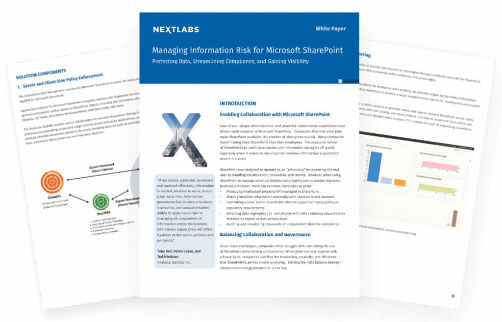 Whitepaper thumbnail image - Managing Information Risk for Microsoft Sharepoint
