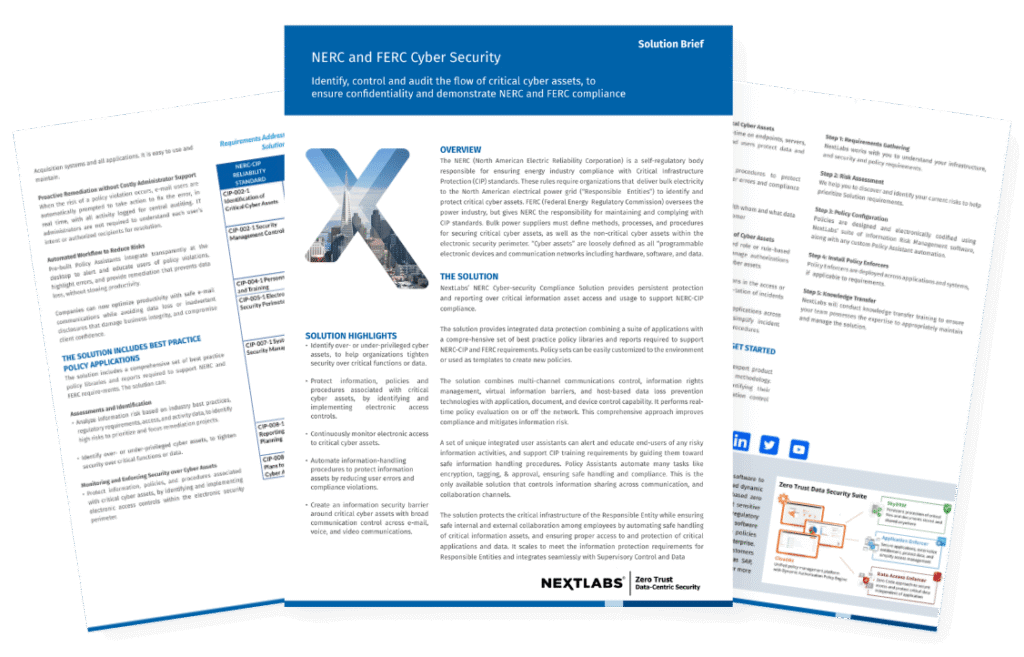 Solution Brief thumbnail image - NERC and FERC Cyber Security