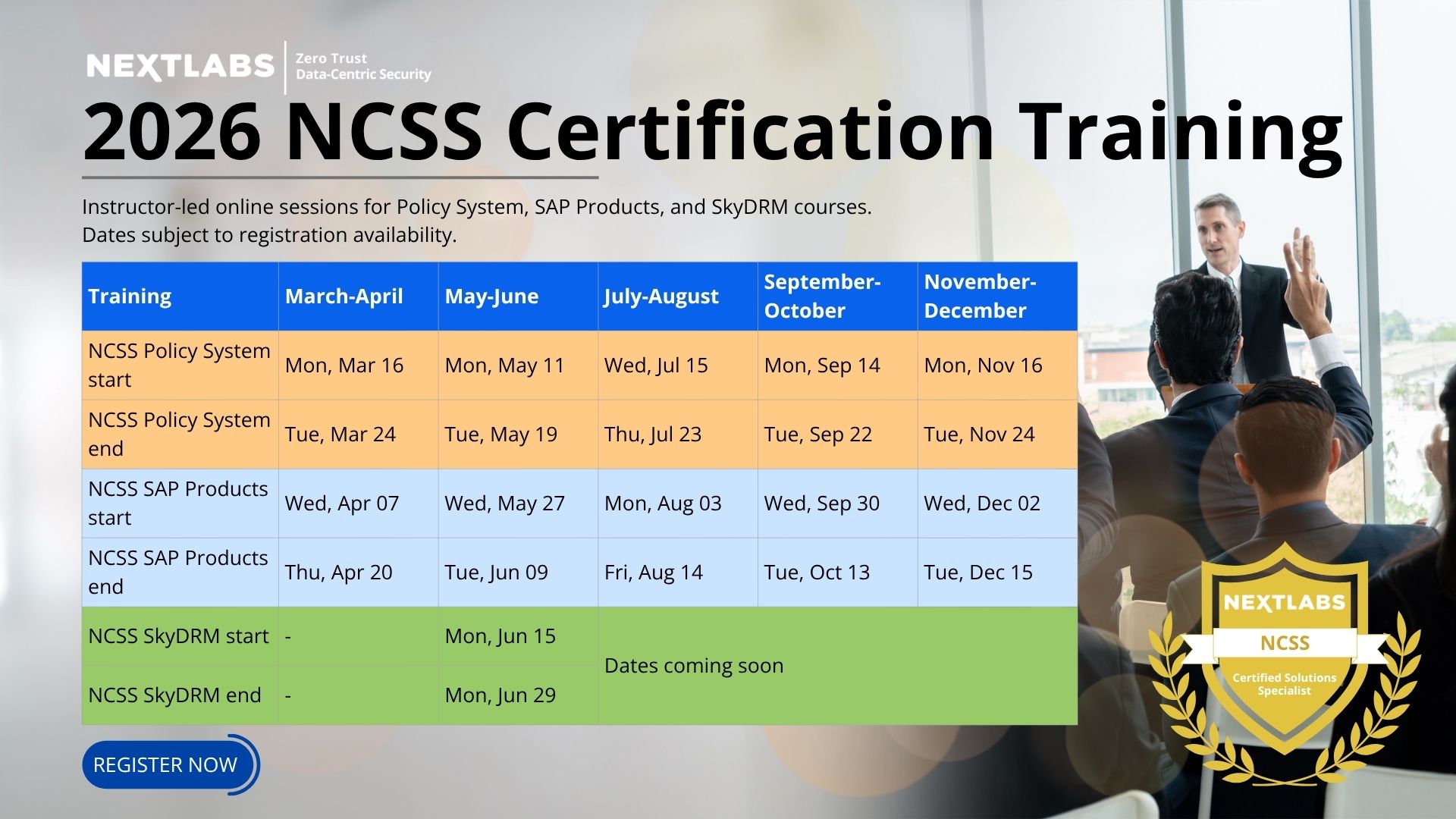 2026 NCSS Certification Training - Jun
